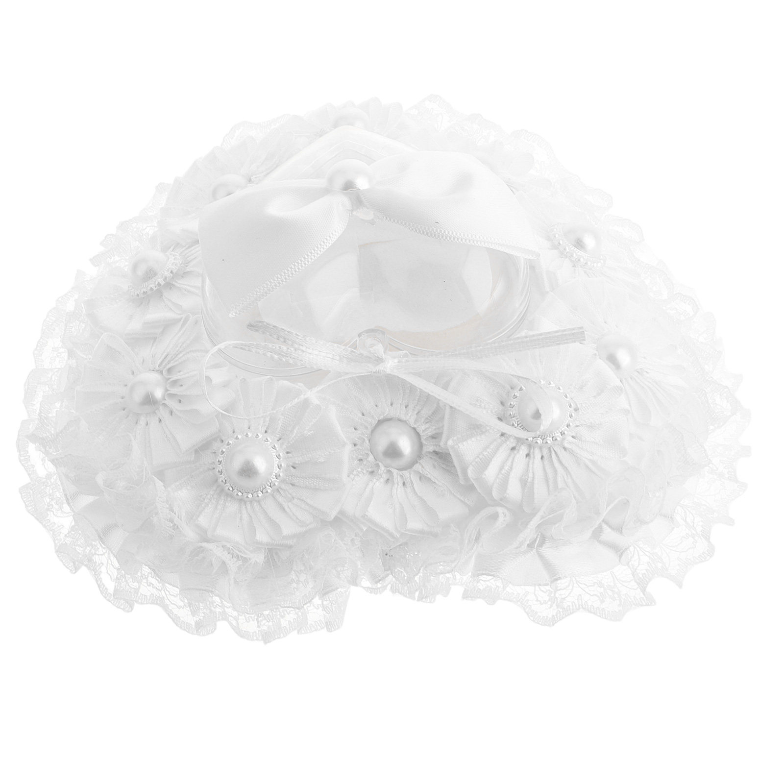 Ring Bearer Pillow - Heart-Shaped Wedding Ring Pillow Elegant Cushion