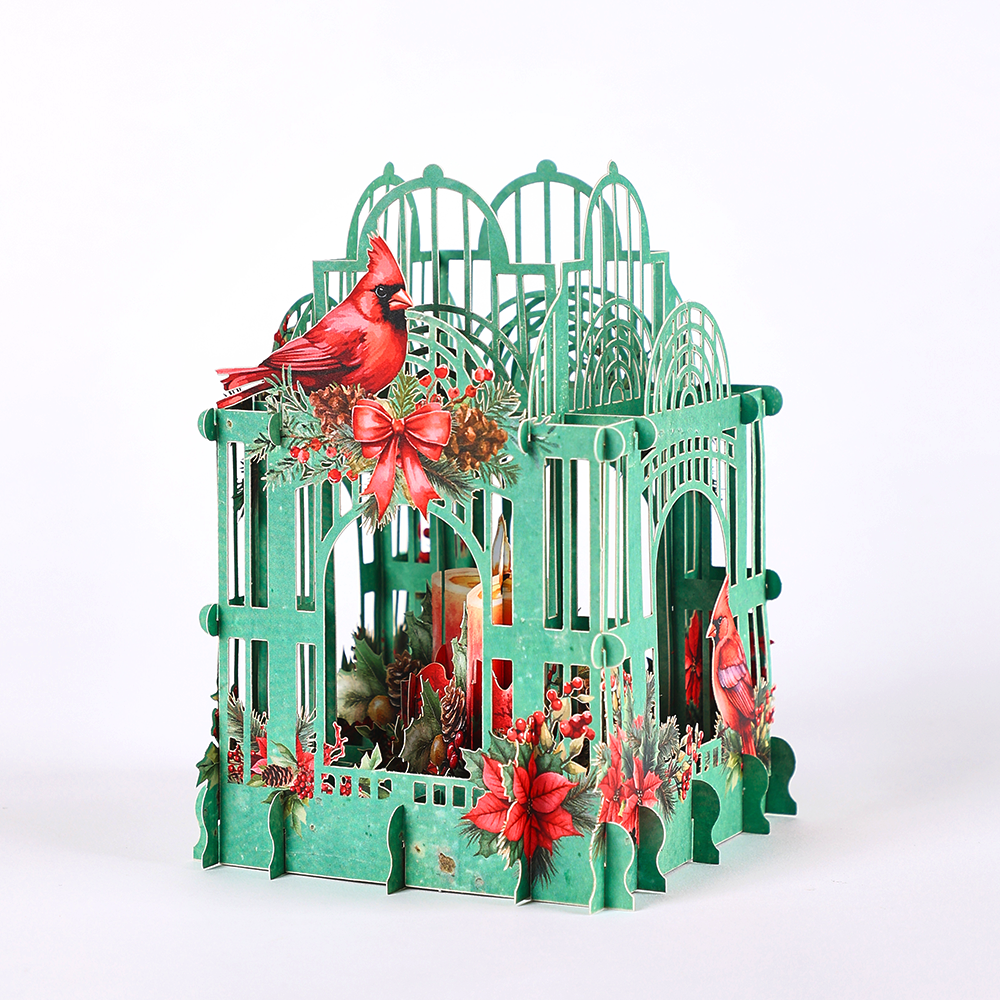 Wedding Supply Business - Christmas Poinsettia 3D Box Cardinalis Cardinalis