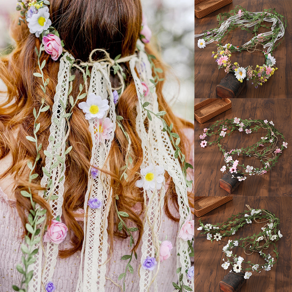 Wedding Supply Store - Retro Bohemia Flower Hair Crown For