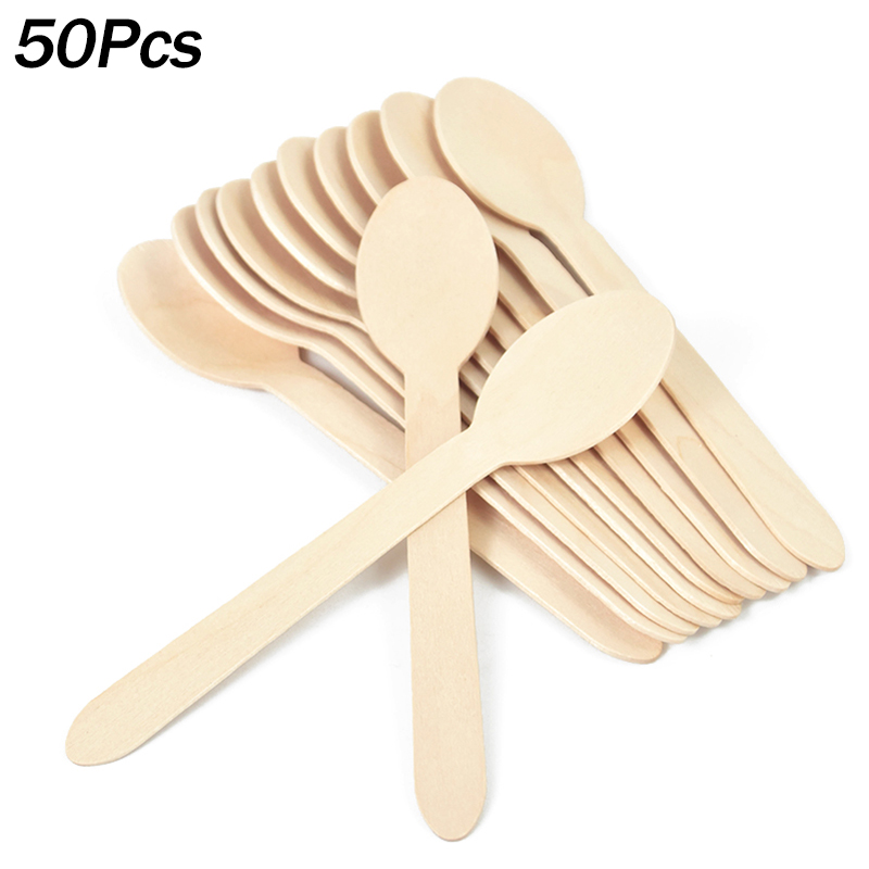 50Pcs Disposable Wooden Spoon  – Wedding Supply Store Bewertung und Preis