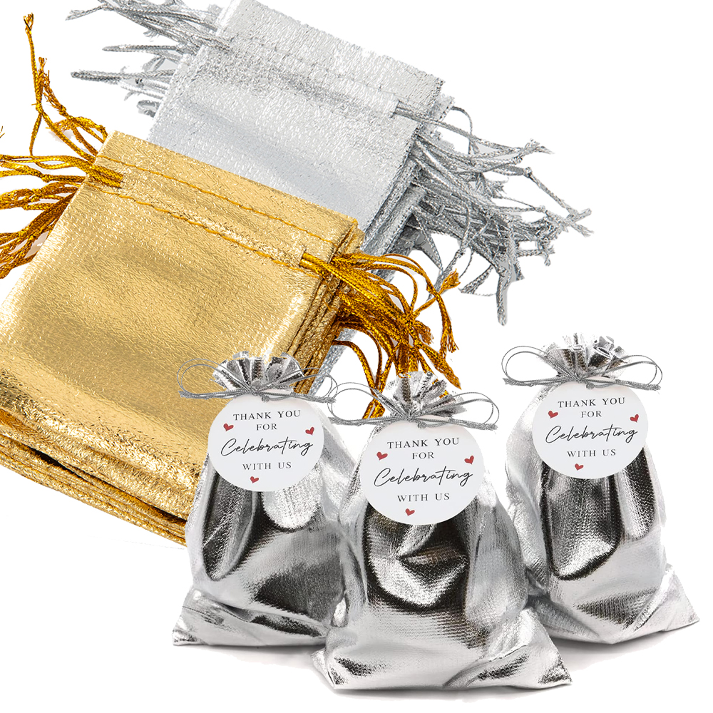 50Pcs Gold Silver Drawstring O – Wedding Supply Business Bewertung und Preis