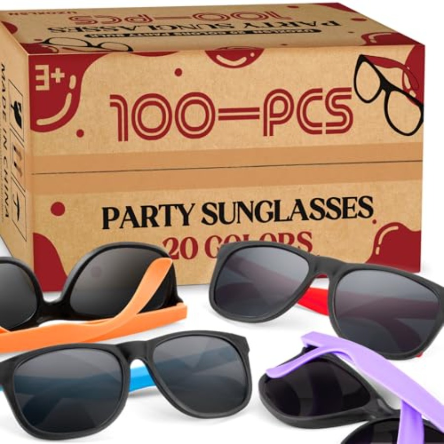 100 Pack Neon Color Sunglasses – Wedding Supply Bulk Bewertung und Preis