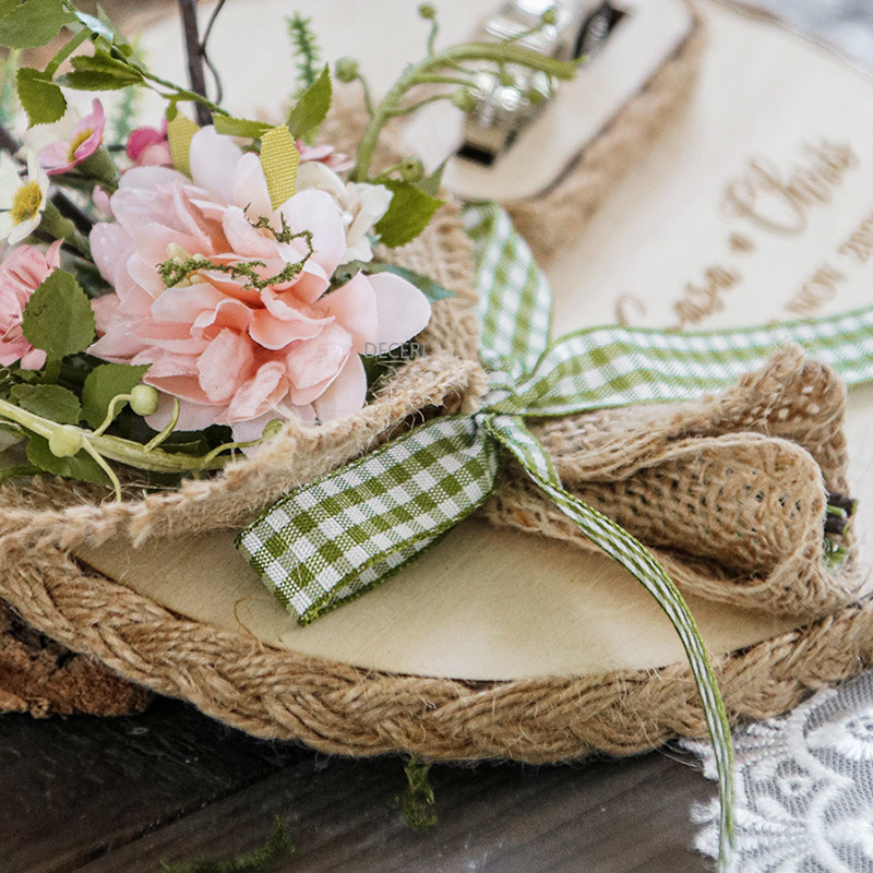 Custom Oval Wooden Flowers Eng – Ring Bearer Pillow Bewertung und Preis