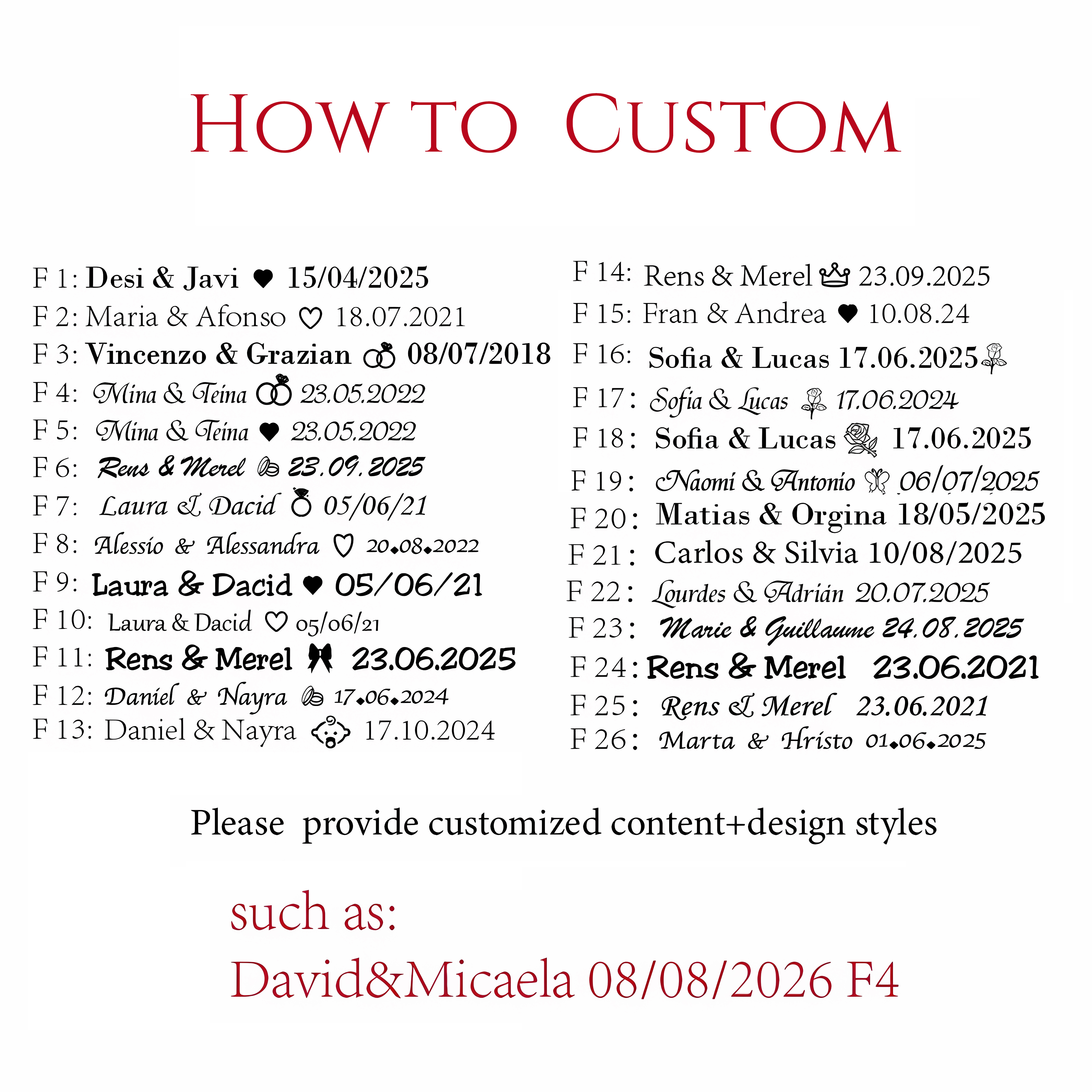 10-90pcs Personalized Engraved – Wedding Supply Bulk Bewertung und Preis