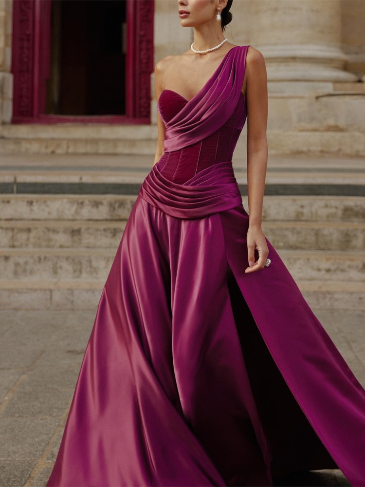 Elegant One Shoulder A Line Ev – Wedding Qb Bewertung und Preis