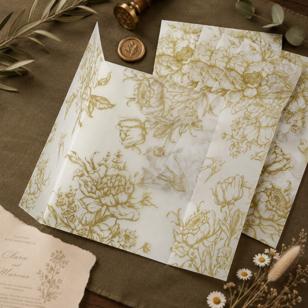 20/50pcs Vellum Wrap with Mono – Wedding Envelopes Bewertung und Preis