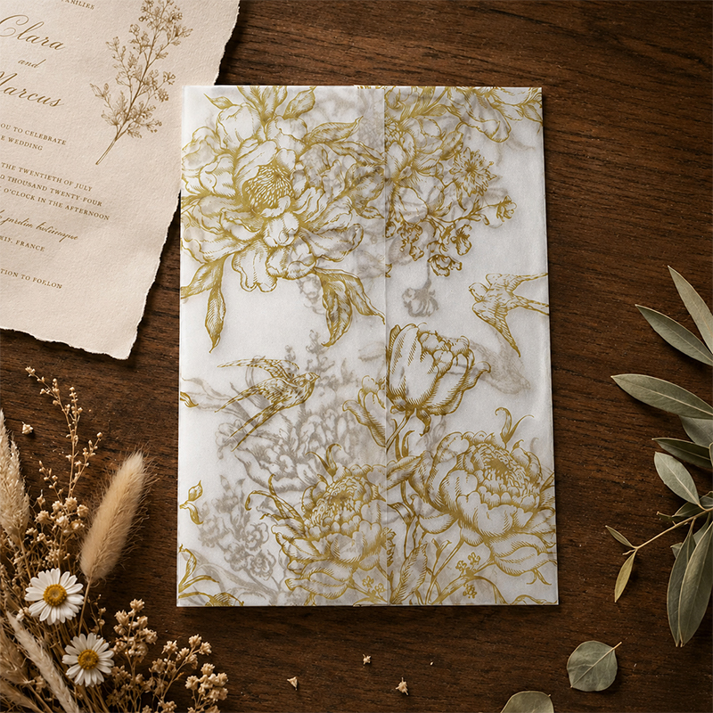 20/50pcs Vellum Wrap with Mono – Wedding Envelopes Bewertung und Preis