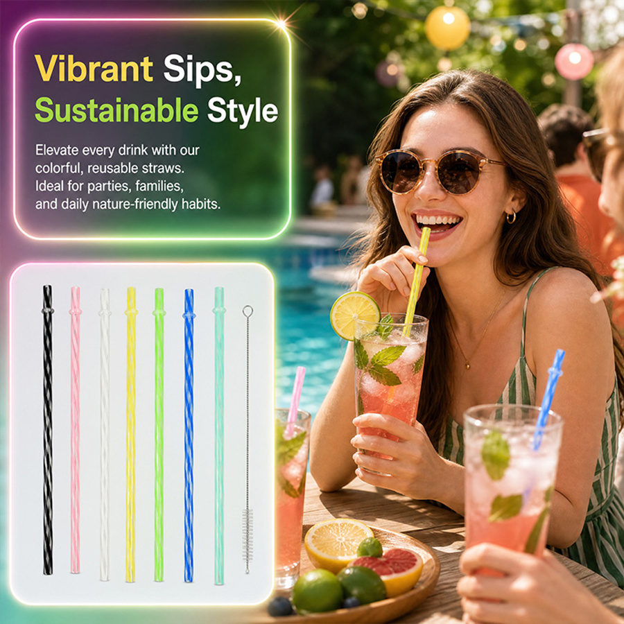25Pcs Colorful Striped Reusabl – Wedding Supply Bulk Bewertung und Preis