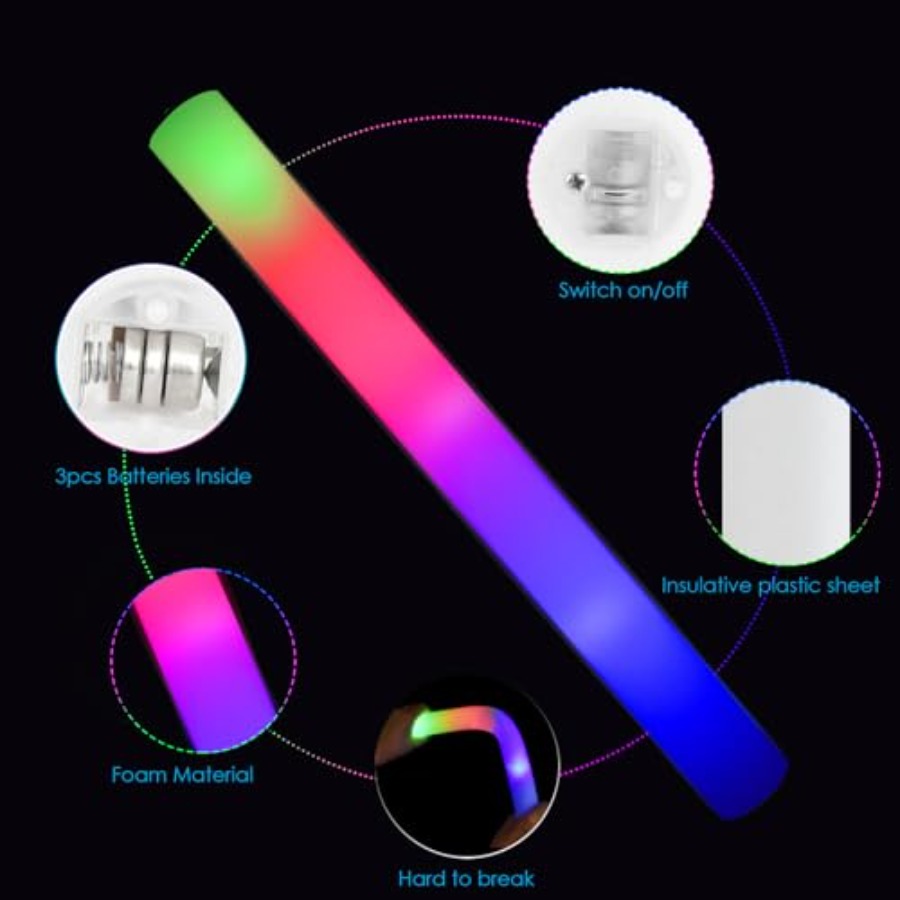118PCS Foam Glow Sticks Bulk P – Wedding Supply Bulk Bewertung und Preis