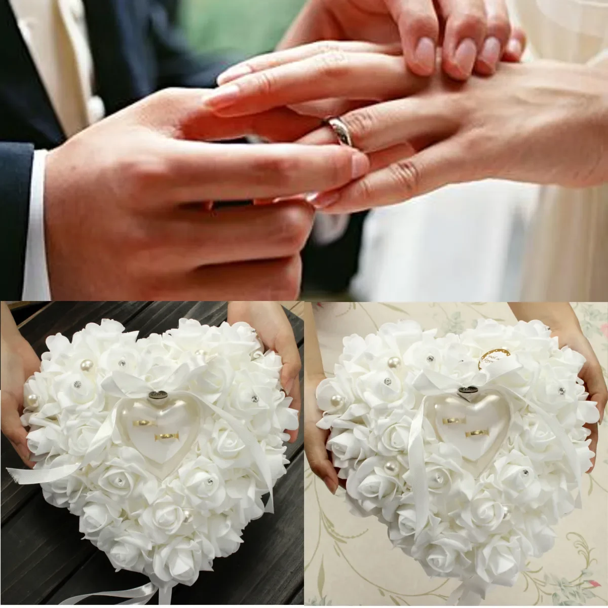 White Ring Bearer Pillow Cushi – Ring Bearer Pillow Bewertung und Preis