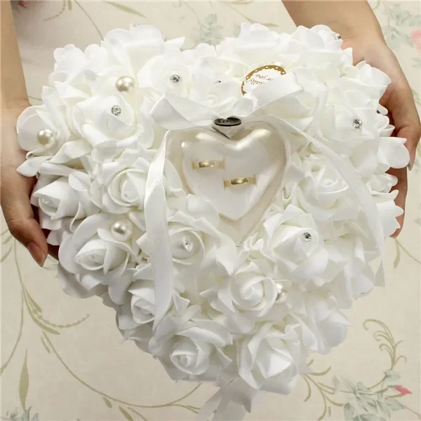 White Ring Bearer Pillow Cushi – Ring Bearer Pillow Bewertung und Preis