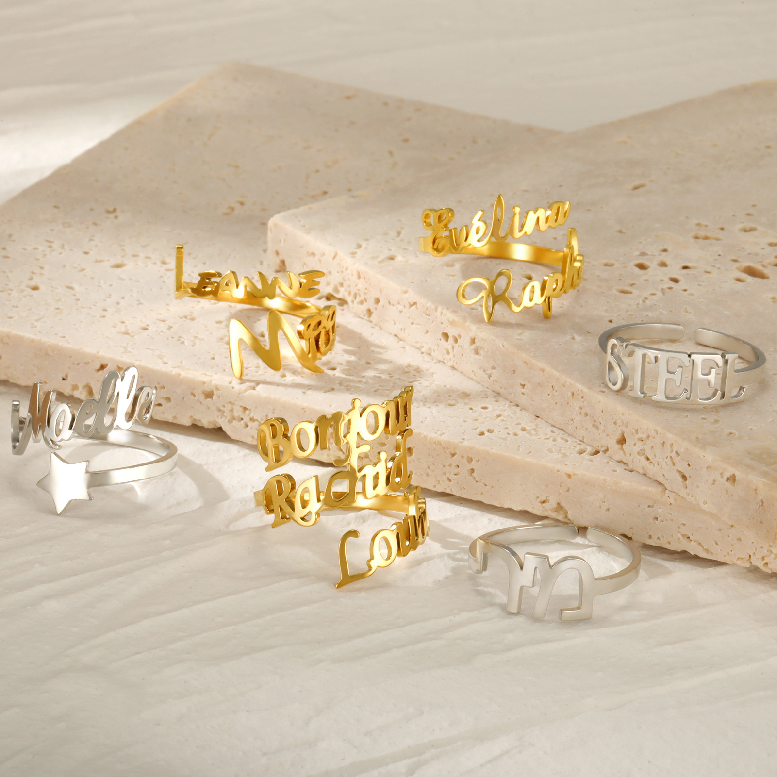 Custom Double Name Rings for W – Wedding Zone Bewertung und Preis