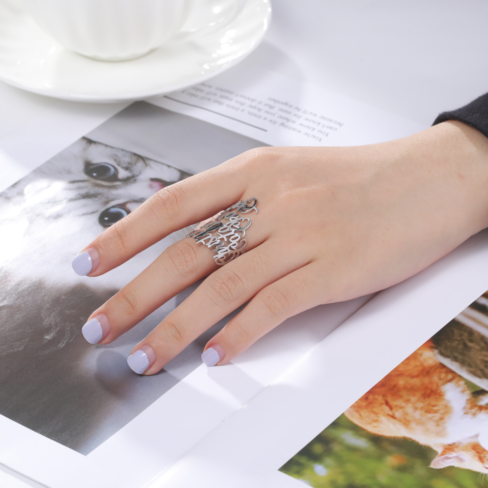 Custom Double Name Rings for W – Wedding Zone Bewertung und Preis