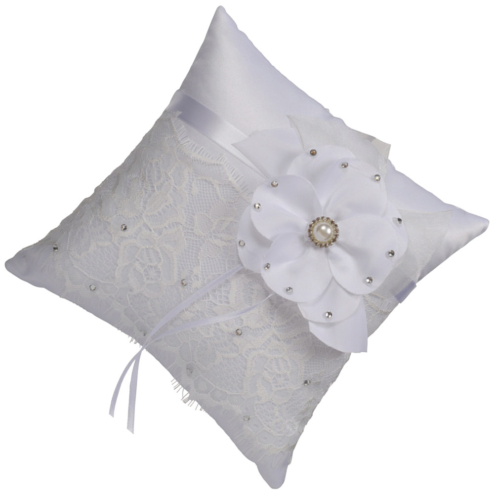 Wedding Ring Pillow Lace Flowe – Ring Bearer Pillow Bewertung und Preis