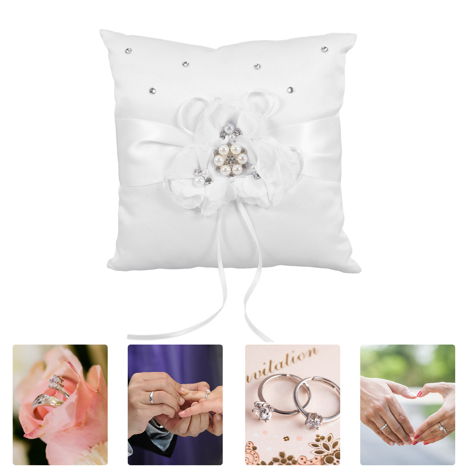 20x20cm Flower Wedding Ring Pi – Ring Bearer Pillow Bewertung und Preis