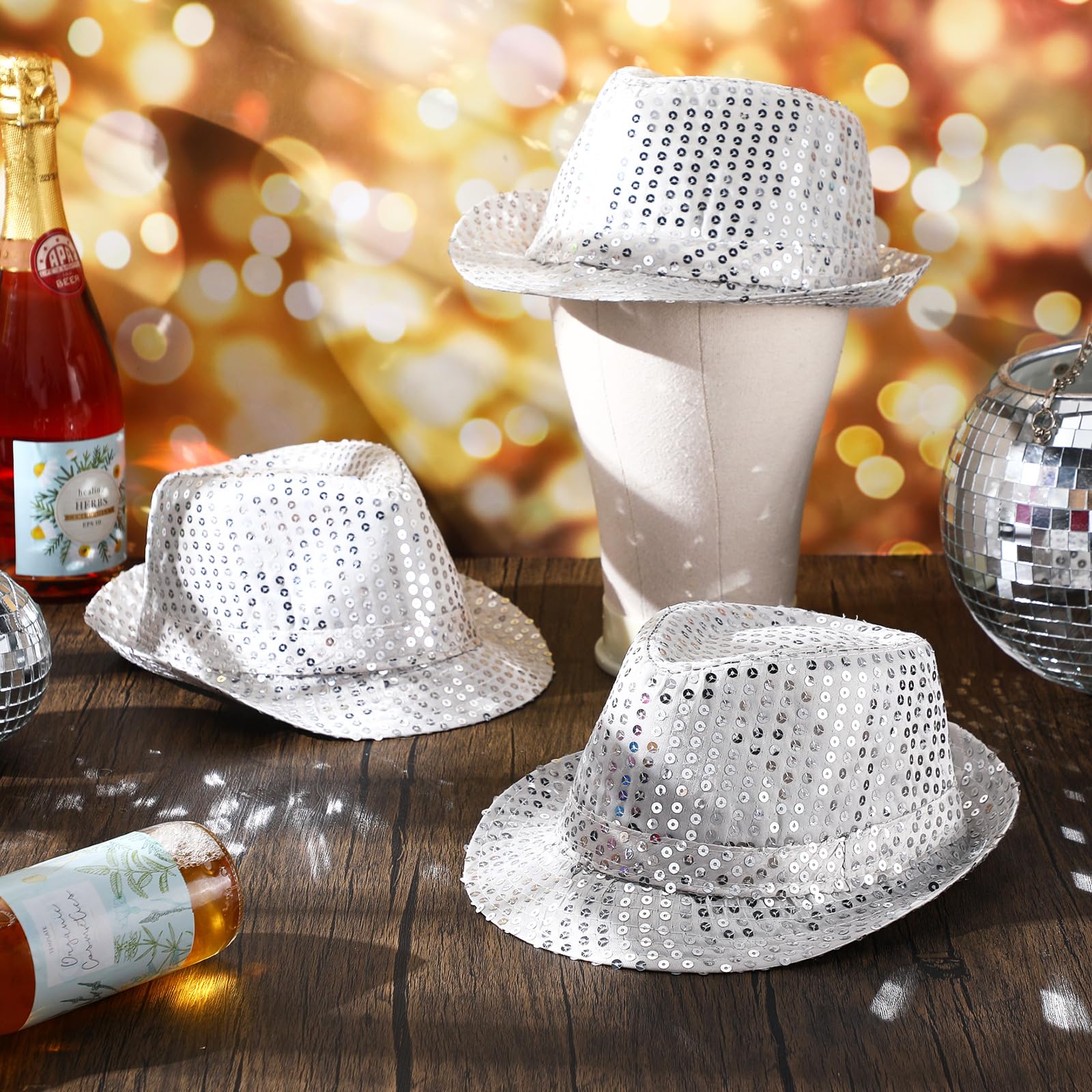 12-36Pcs Sequin Hats Bulk Glit – Wedding Supply Bulk Bewertung und Preis