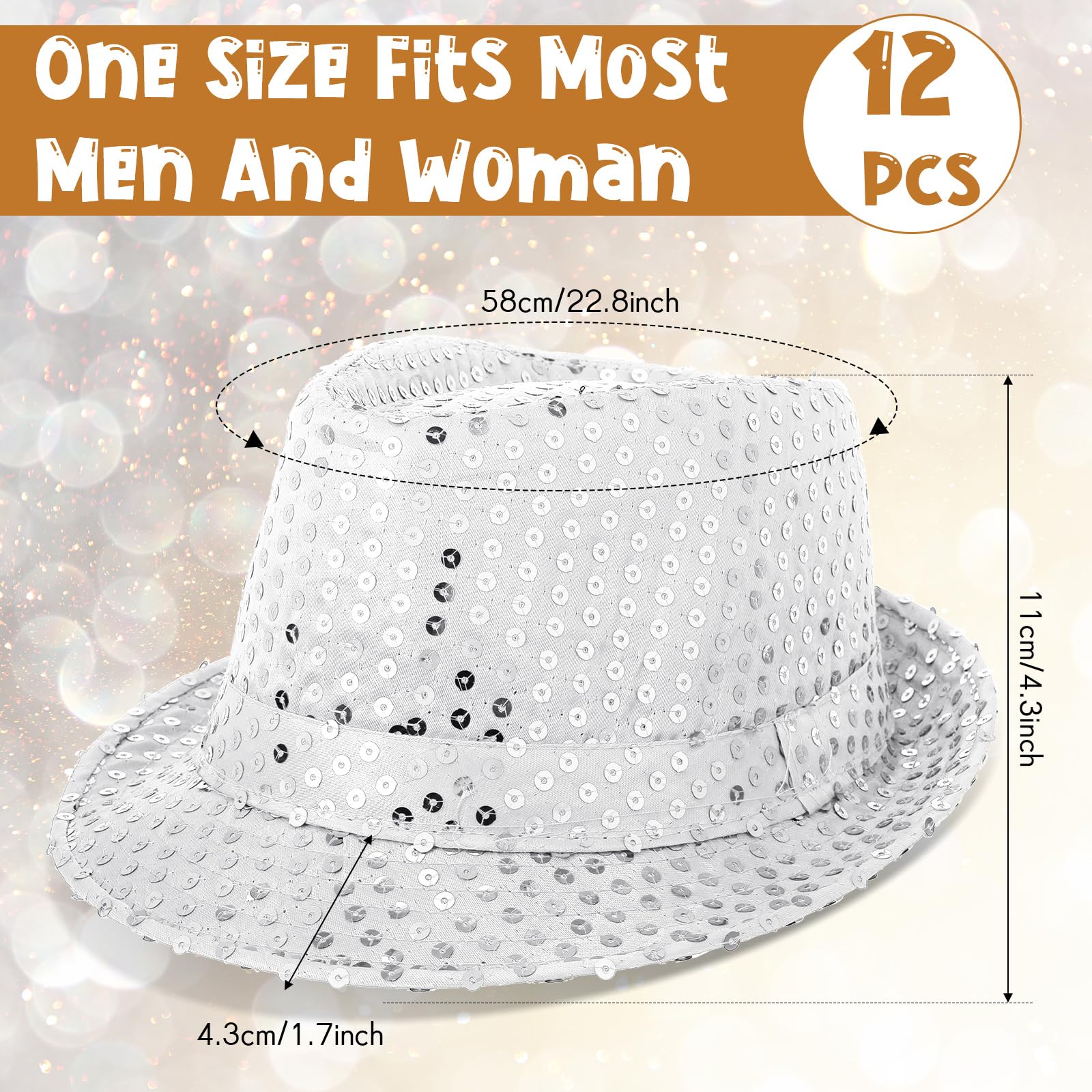12-36Pcs Sequin Hats Bulk Glit – Wedding Supply Bulk Bewertung und Preis