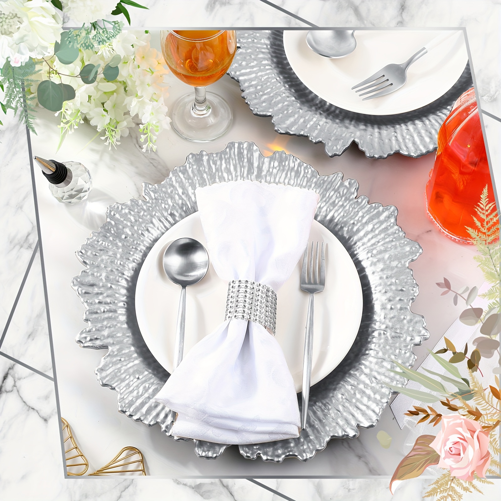 100pcs Reef Charger Plates Bul – Wedding Supply Bulk Bewertung und Preis