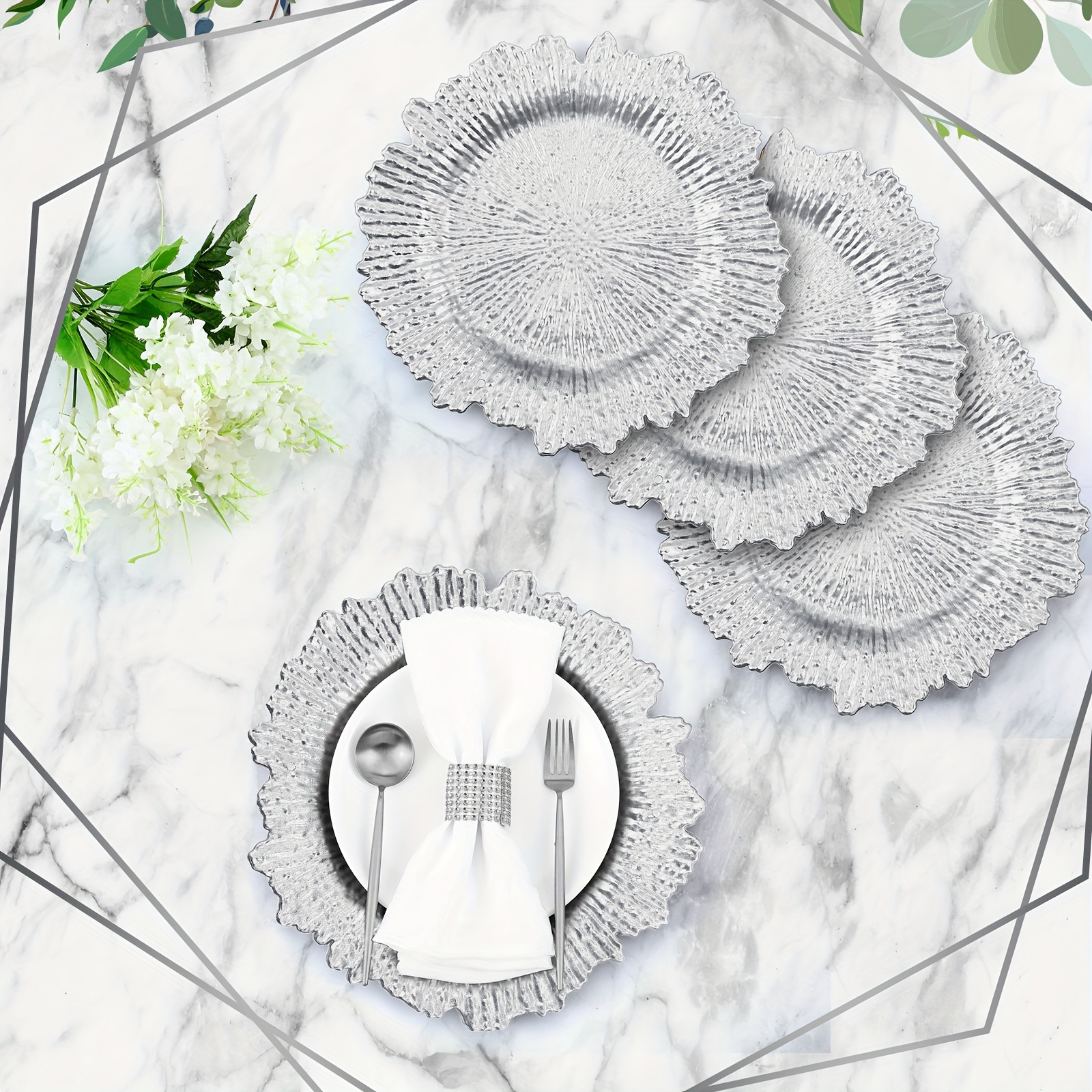 100pcs Reef Charger Plates Bul – Wedding Supply Bulk Bewertung und Preis