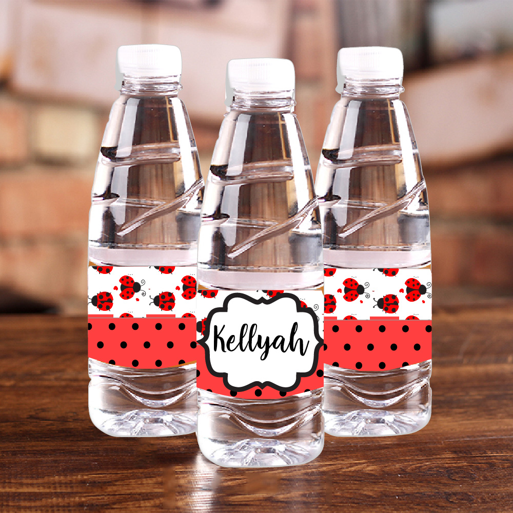 Personalised Ladybug Red Polka – Wedding Water Supply Bewertung und Preis