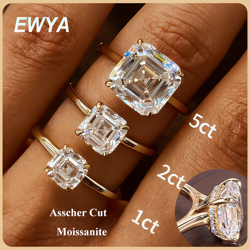 EWYA Asscher Cut 1/2/3/5CT 3EX – Wedding Zone Bewertung und Preis