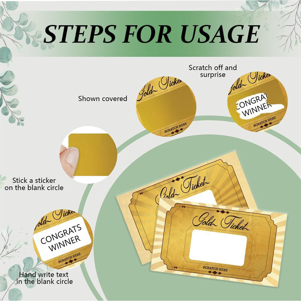 20 pcs Gold Scratch off Cards  – Wedding Supply Business Bewertung und Preis