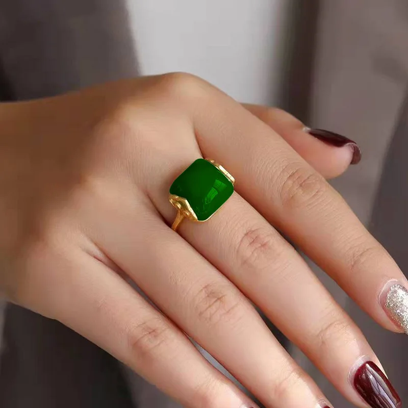 Natural Hetian Jade Ring Fashi – Wedding Zone Bewertung und Preis