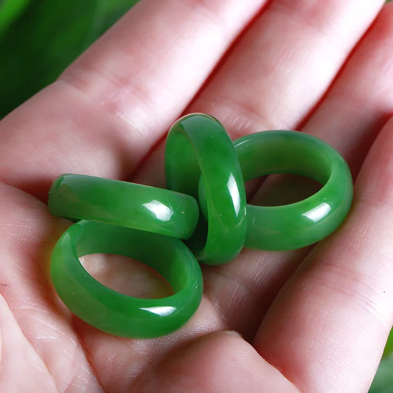 Natural Green Hetian Jade Ring – Wedding Zone Bewertung und Preis