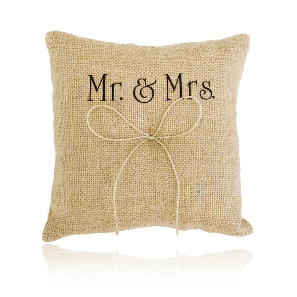 Rustic Burlap Ring Pillow Hand – Ring Bearer Pillow Bewertung und Preis