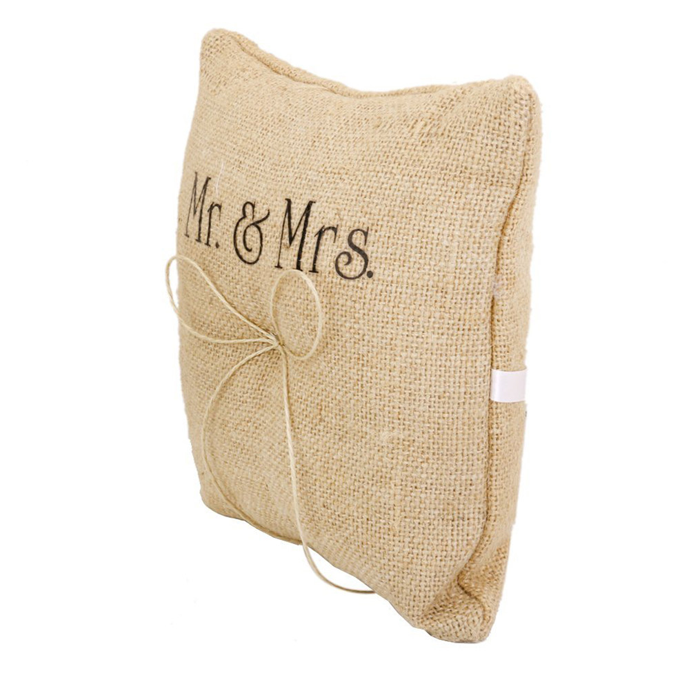 Rustic Burlap Ring Pillow Hand – Ring Bearer Pillow Bewertung und Preis