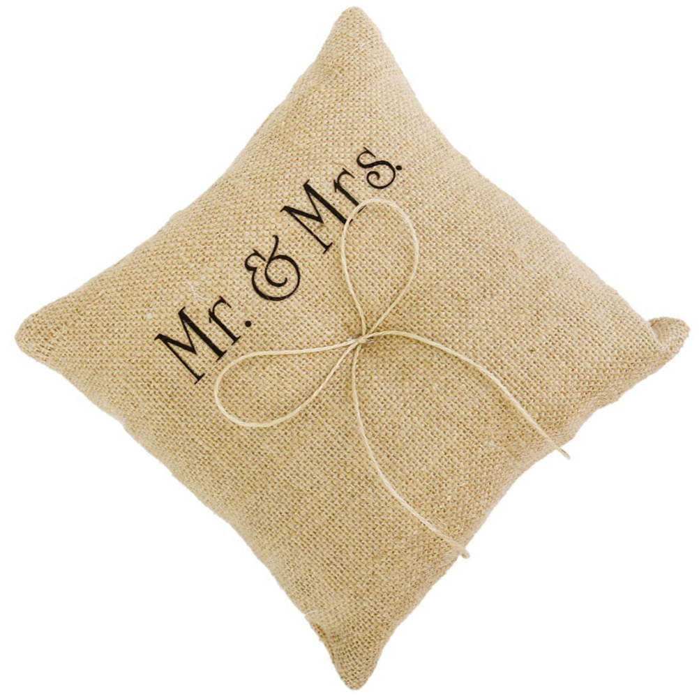 Rustic Burlap Ring Pillow Hand – Ring Bearer Pillow Bewertung und Preis