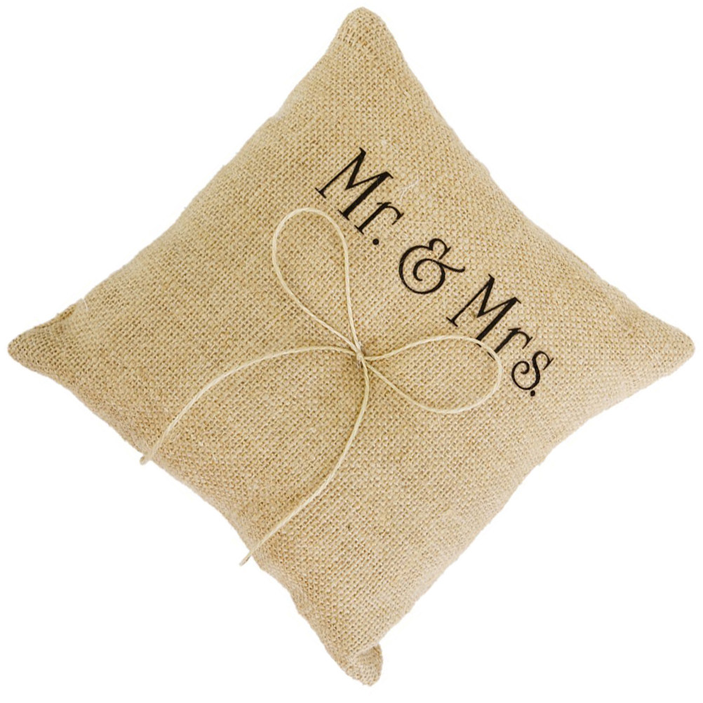 Rustic Burlap Ring Pillow Hand – Ring Bearer Pillow Bewertung und Preis